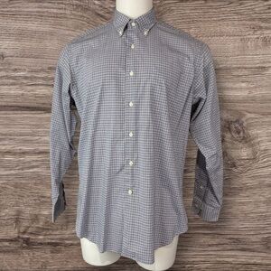 Lauren Ralph Lauren Shirt Men 16.5 Large Blue Gingham Pony Button Up Preppy (891